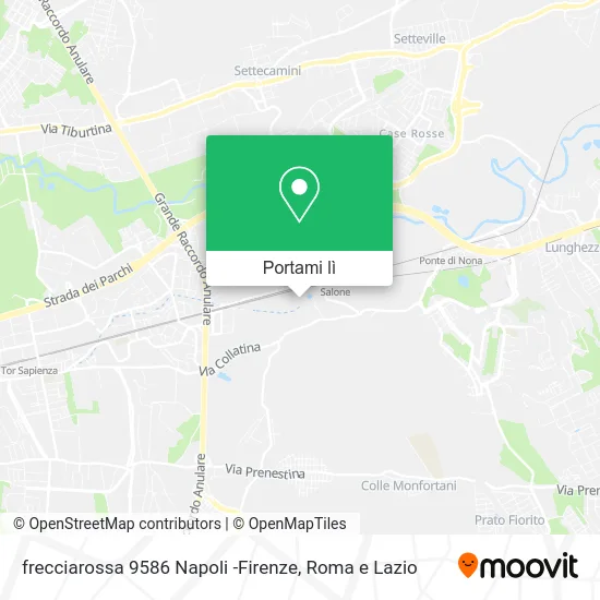 Mappa frecciarossa 9586 Napoli -Firenze