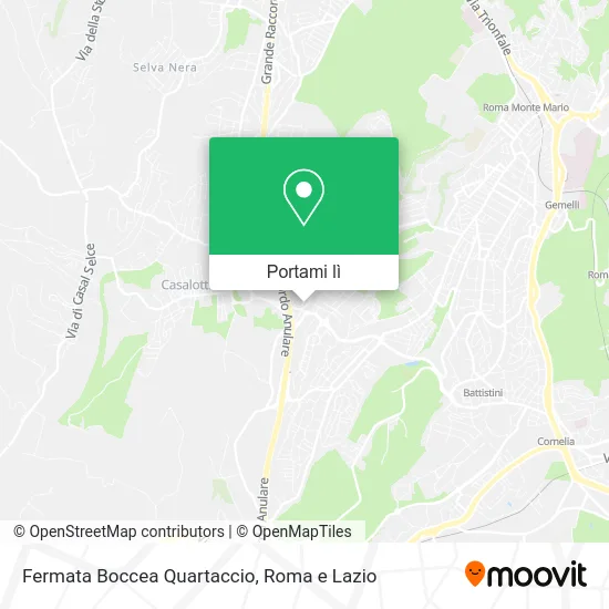 Mappa Fermata Boccea Quartaccio