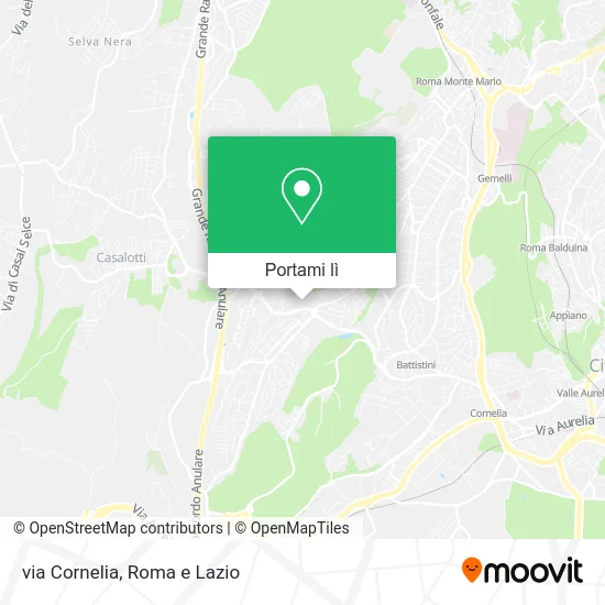 Mappa via Cornelia