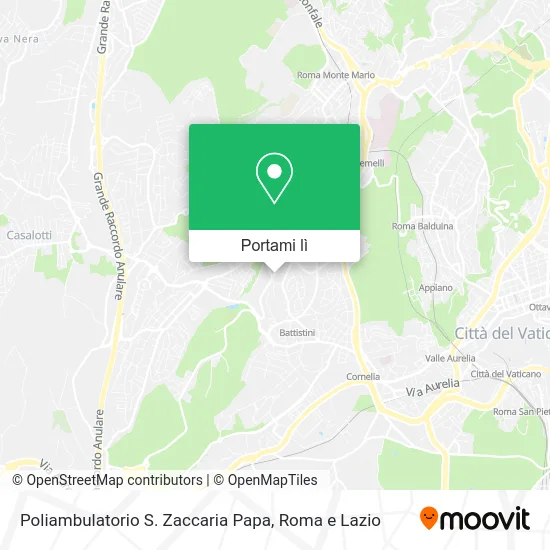 Mappa Poliambulatorio S. Zaccaria Papa