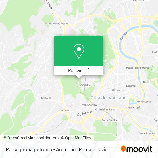 Mappa Parco proba petronio - Area Cani