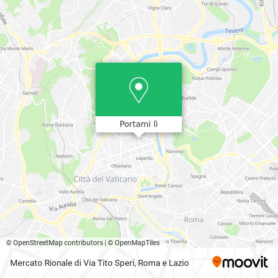 Mappa Mercato Rionale di Via Tito Speri