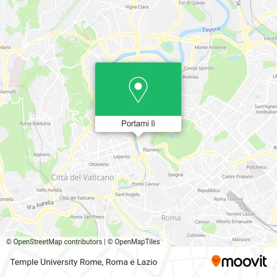 Mappa Temple University Rome