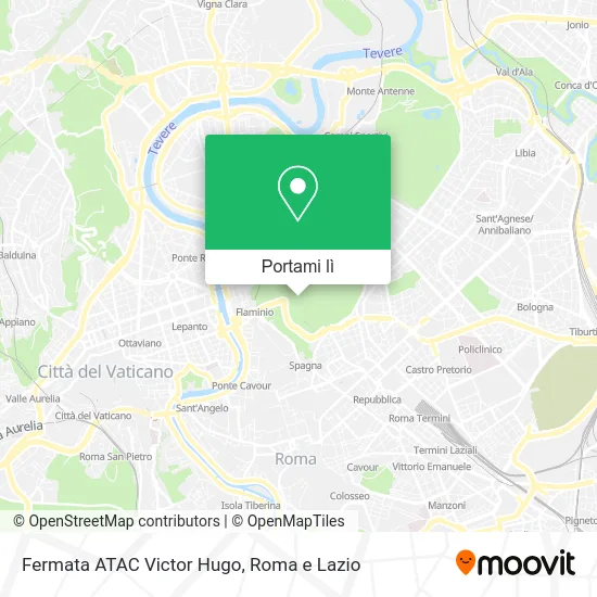 Mappa Fermata ATAC Victor Hugo