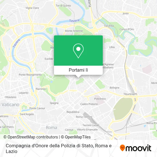 Mappa Compagnia d'Onore della Polizia di Stato