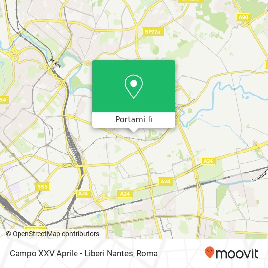 Mappa Campo XXV Aprile - Liberi Nantes