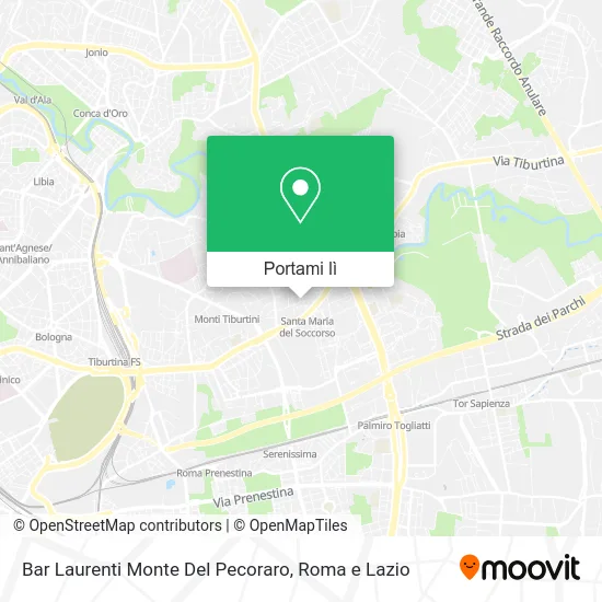 Mappa Bar Laurenti  Monte Del Pecoraro