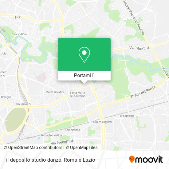Mappa il deposito studio danza