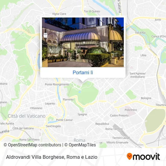 Mappa Aldrovandi Villa Borghese