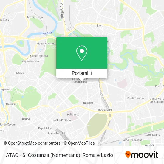 Mappa ATAC - S. Costanza (Nomentana)