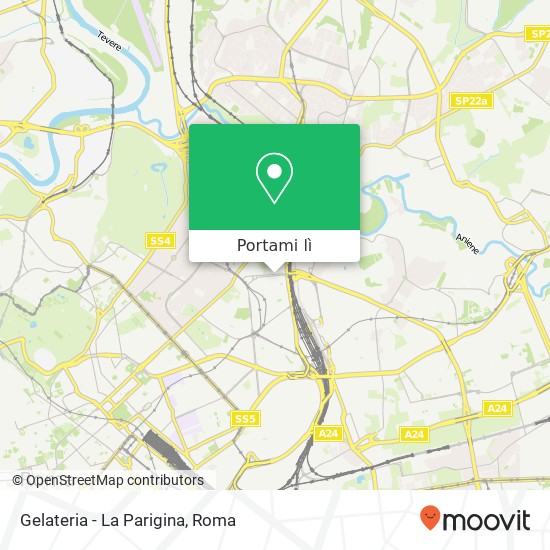 Mappa Gelateria - La Parigina
