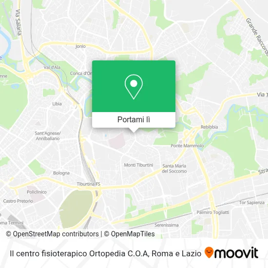 Mappa Il centro fisioterapico Ortopedia C.O.A