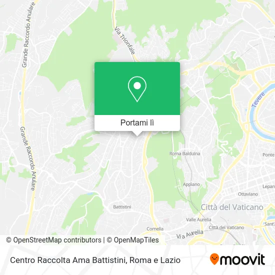 Mappa Centro Raccolta Ama Battistini