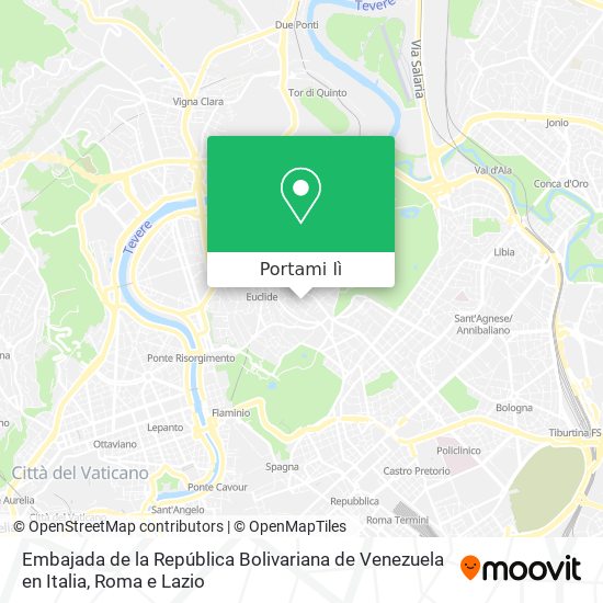 Mappa Embajada de la República Bolivariana de Venezuela en Italia