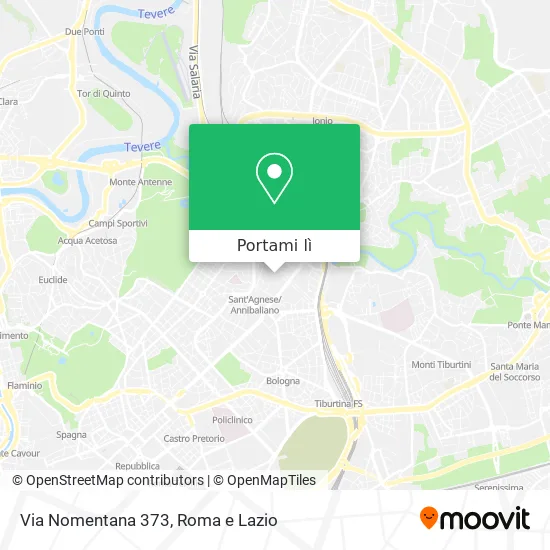 Mappa Via Nomentana 373