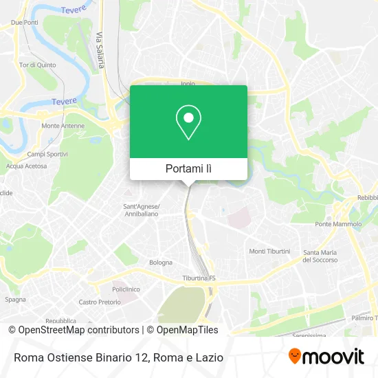 Mappa Roma Ostiense Binario 12