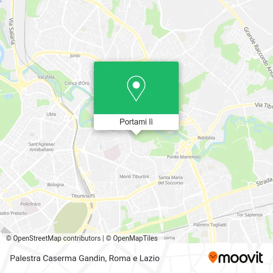 Mappa Palestra Caserma Gandin