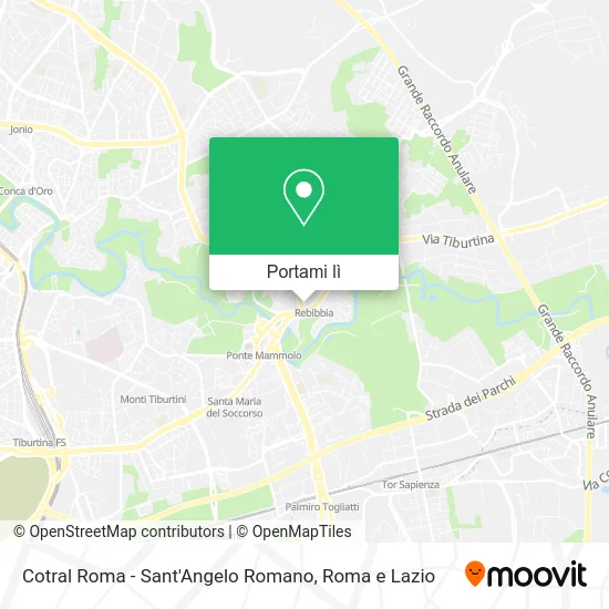 Mappa Cotral Roma - Sant'Angelo Romano