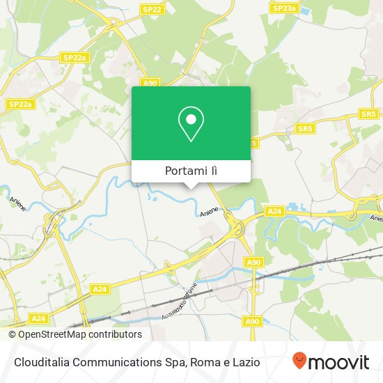 Mappa Clouditalia Communications Spa