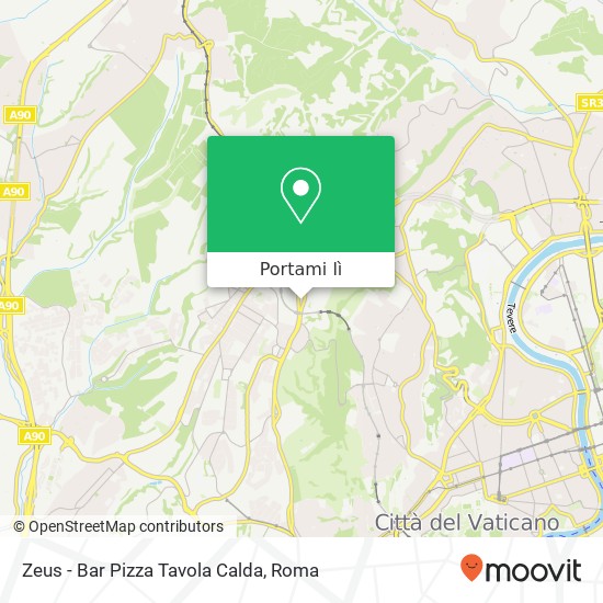 Mappa Zeus - Bar Pizza Tavola Calda