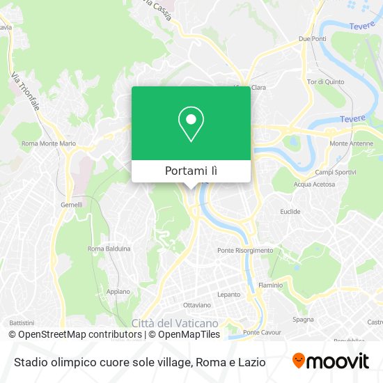 Mappa Stadio olimpico cuore sole village