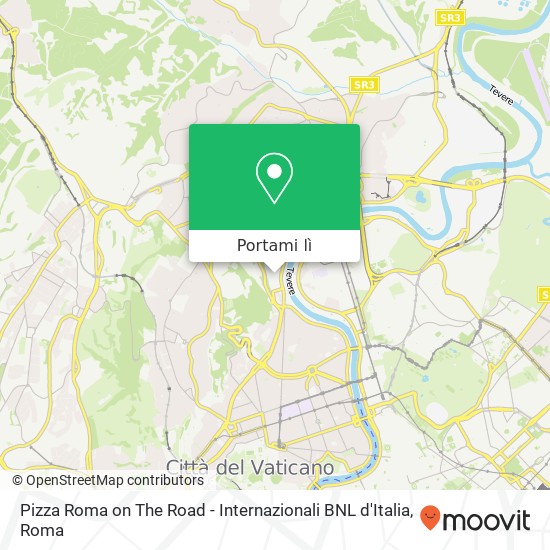 Mappa Pizza Roma on The Road - Internazionali BNL d'Italia