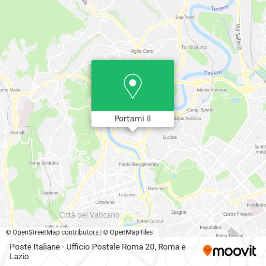 Mappa Poste Italiane - Ufficio Postale Roma 20