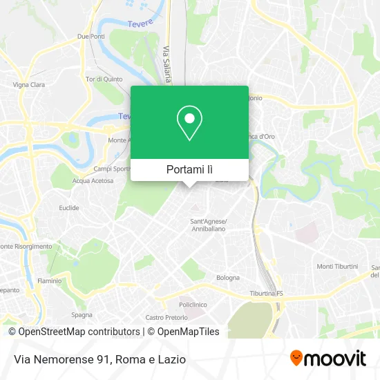 Mappa Via Nemorense 91
