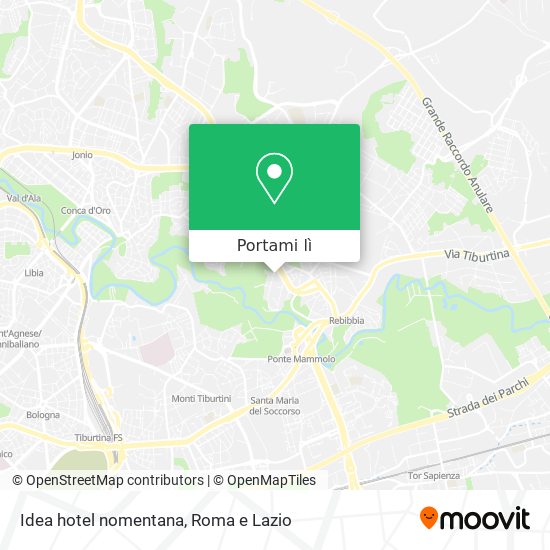 Mappa Idea hotel nomentana