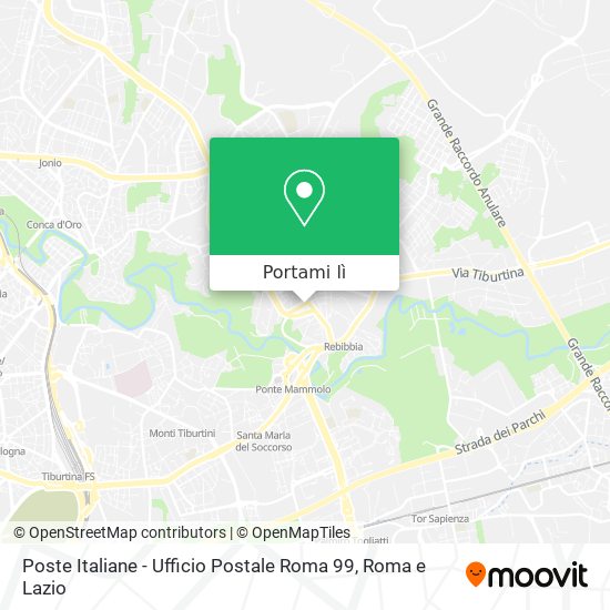 Mappa Poste Italiane - Ufficio Postale Roma 99