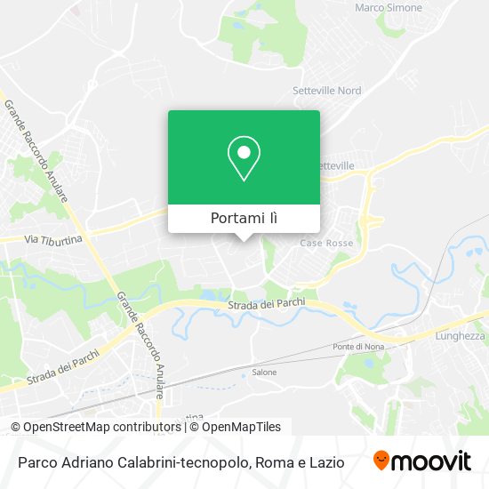 Mappa Parco Adriano Calabrini-tecnopolo