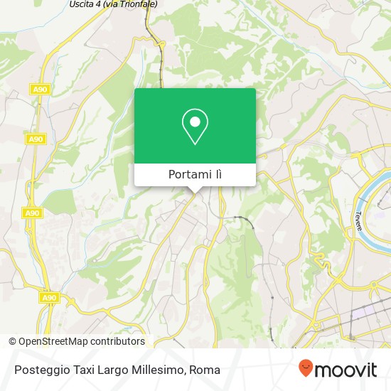 Mappa Posteggio Taxi Largo Millesimo