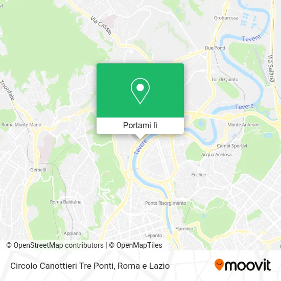 Mappa Circolo Canottieri Tre Ponti