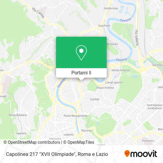 Mappa Capolinea 217 "XVII Olimpiade"