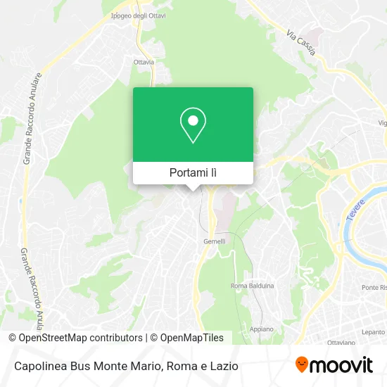 Mappa Capolinea Bus Monte Mario