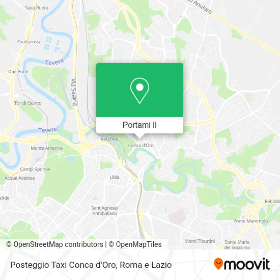 Mappa Posteggio Taxi Conca d'Oro