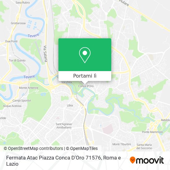 Mappa Fermata Atac Piazza Conca D'Oro 71576