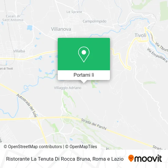 Mappa Ristorante La Tenuta Di Rocca Bruna