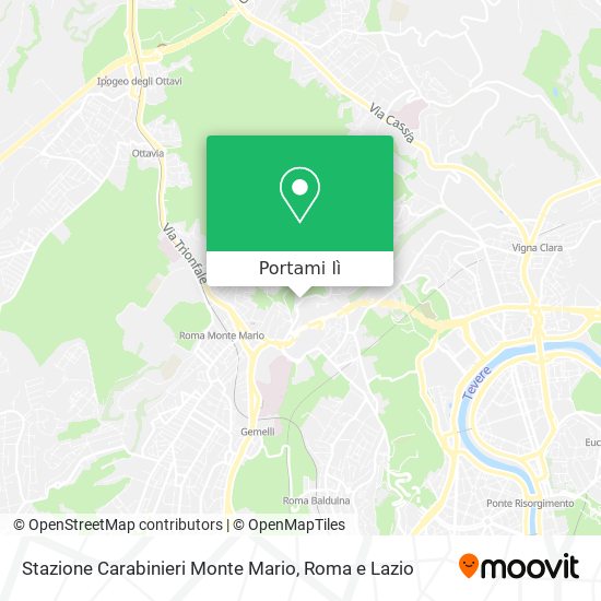 Mappa Stazione Carabinieri Monte Mario