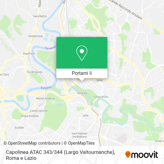 Mappa Capolinea ATAC 343 / 344 (Largo Valtournanche)