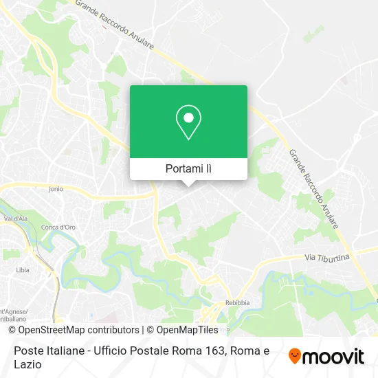 Mappa Poste Italiane - Ufficio Postale Roma 163
