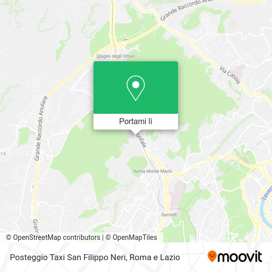 Mappa Posteggio Taxi San Filippo Neri