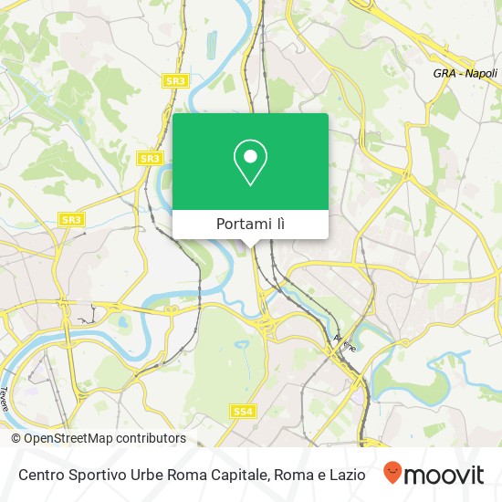 Mappa Centro Sportivo Urbe Roma Capitale
