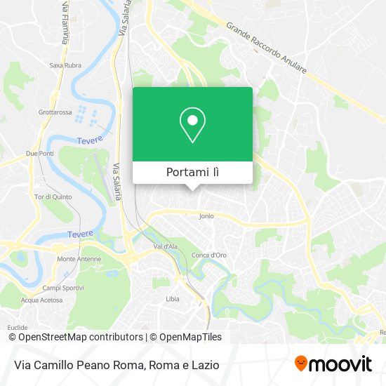 Mappa Via Camillo Peano Roma