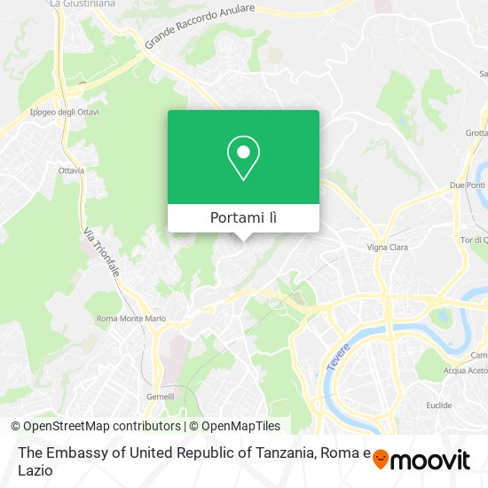 Mappa The Embassy of United Republic of Tanzania
