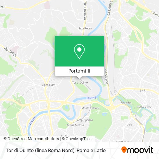 Mappa Tor di Quinto (linea Roma Nord)