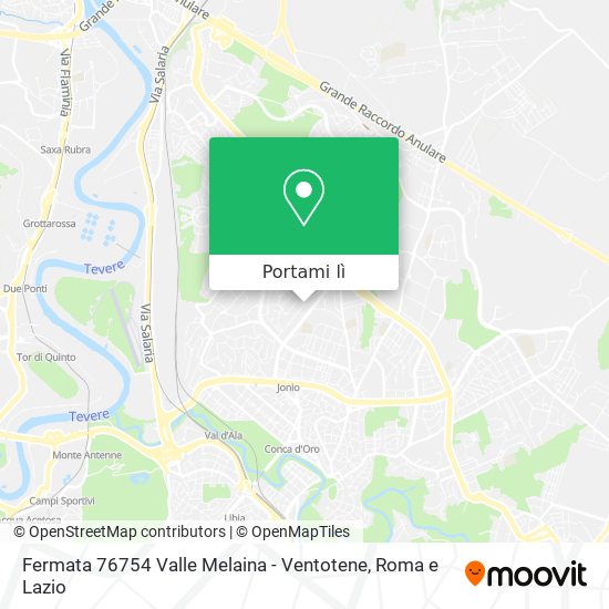 Mappa Fermata 76754 Valle Melaina - Ventotene