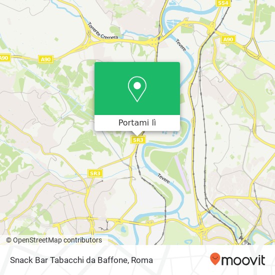 Mappa Snack Bar Tabacchi da Baffone