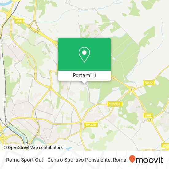 Mappa Roma Sport Out - Centro Sportivo Polivalente