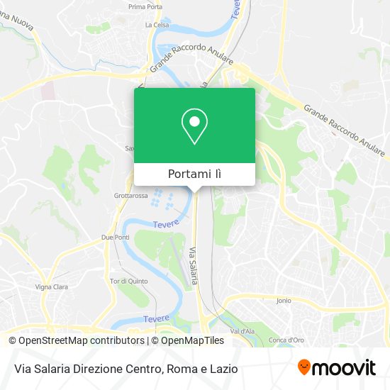 Mappa Via Salaria Direzione Centro